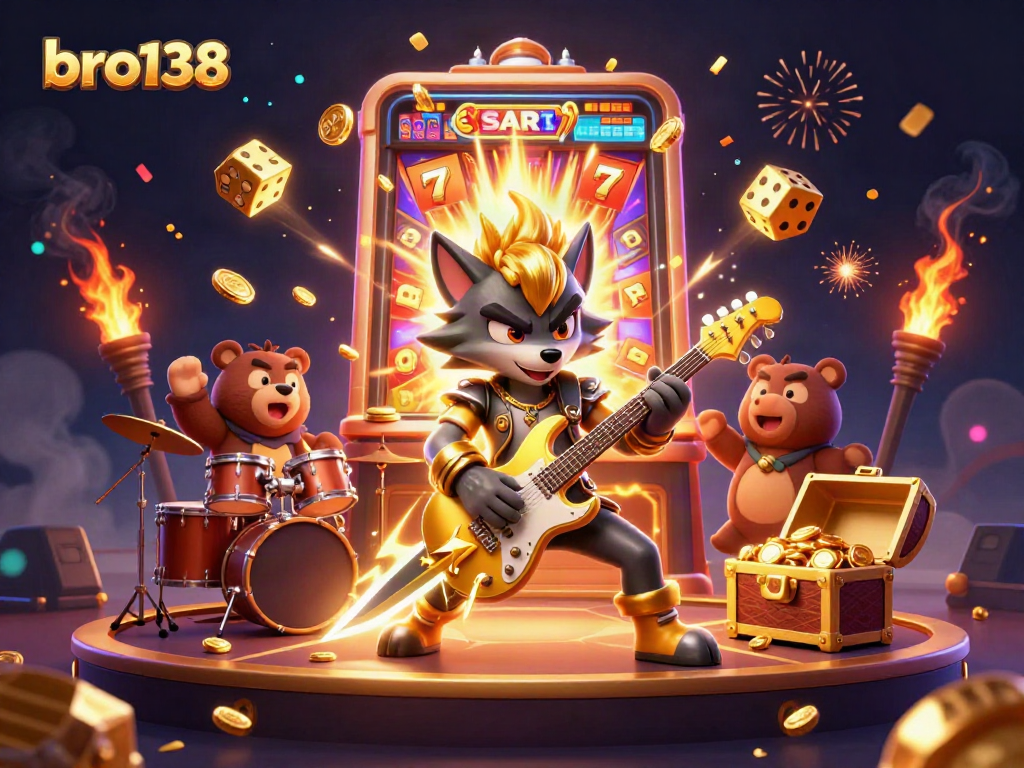 Experience thrilling gameplay with bro138's vibrant casino scene featuring dynamic characters and jackpot excitement.