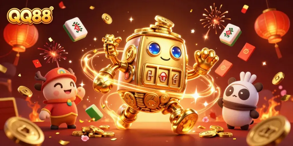 Experience thrilling gameplay at QQ88 with dynamic casino visuals featuring rich gaming elements.