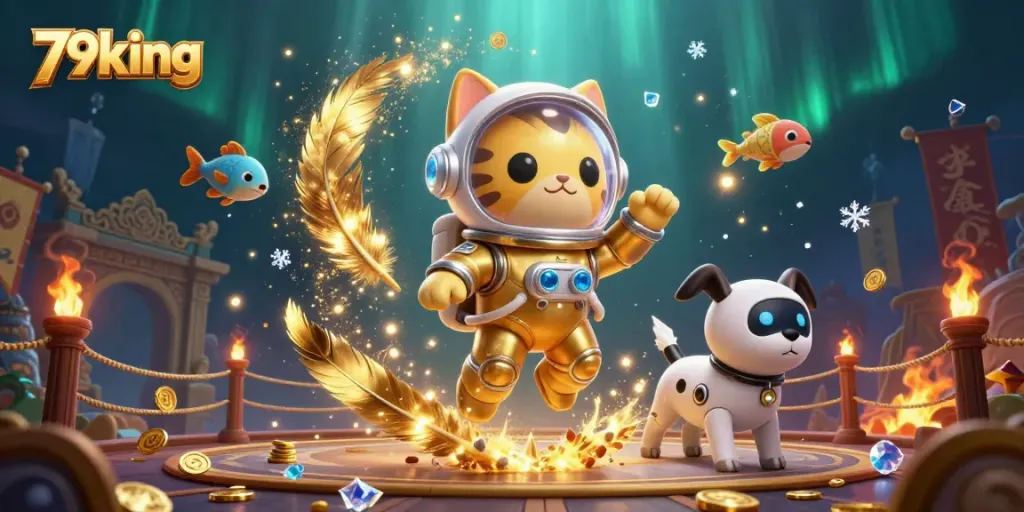 Experience the thrill of 79king with floating casino adventures and dynamic alien elements.