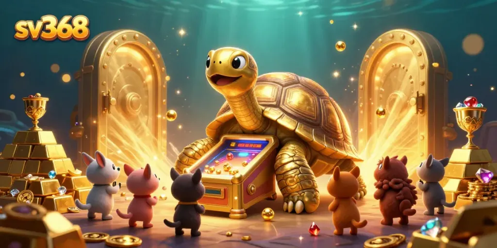 Engage with sv368's colorful casino experience featuring the fun of a pinball tortoise.