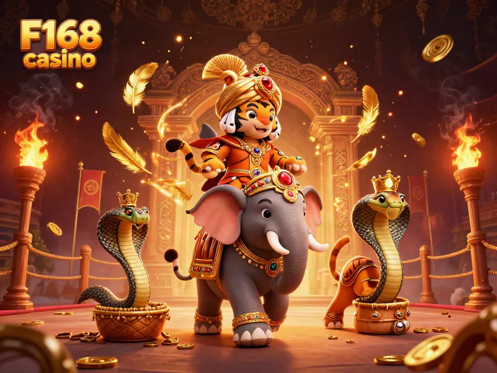 Experience thrilling gameplay at F168 casino with exotic characters and dazzling jackpots in a vibrant 3D scene.