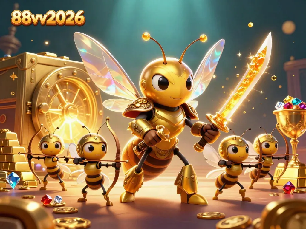 Experience top-tier gaming thrills at 88vv2026 with the energetic, dazzling casino-themed illustration.