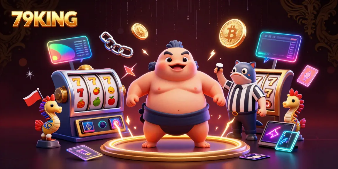 Experience the excitement of 79KING in this vibrant underwater casino scene with fugu and seahorses.