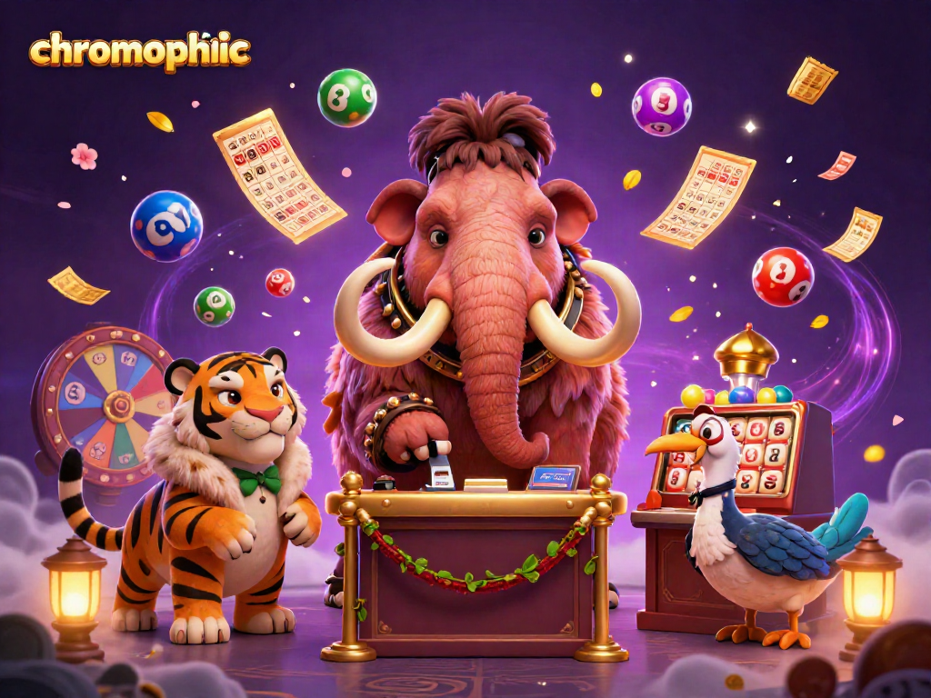 Experience chromophobic thrills with a vibrant casino scene featuring playful characters and dynamic gambling elements.