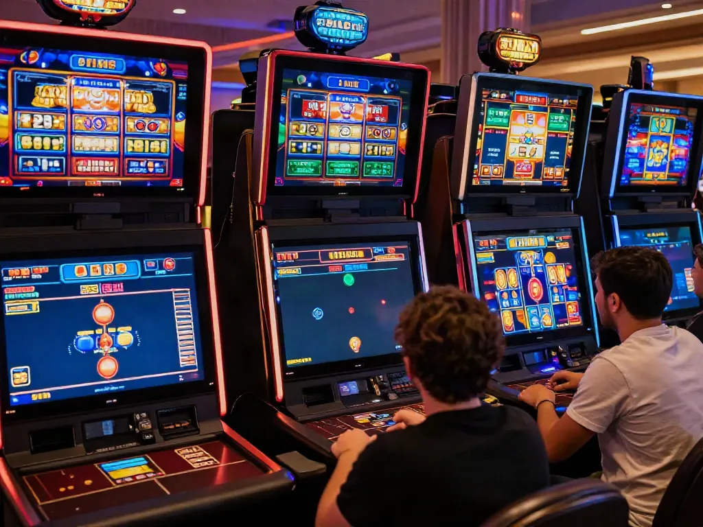Engaging online gambling scene showcasing players immersed in ku88's vibrant virtual casino experience.