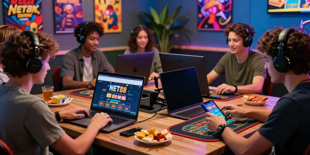 Players enjoying NET88 online games together, emphasizing engagement and excitement.