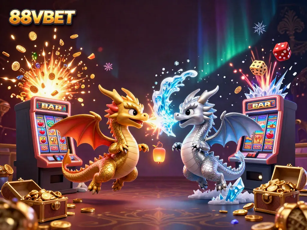 Experience thrilling jackpots and excitement with 88VBET in this dynamic illustration.