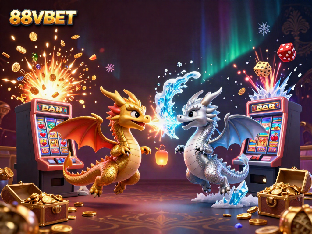Experience thrilling jackpots and excitement with 88VBET in this dynamic illustration.